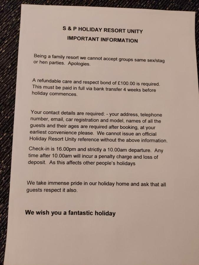 149 Holiday Resort Unity 3 Bedroom Passes Included Brean Exterior photo